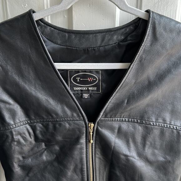 Tannery West Leather Bolero Leather Jacket - Picture 3 of 8